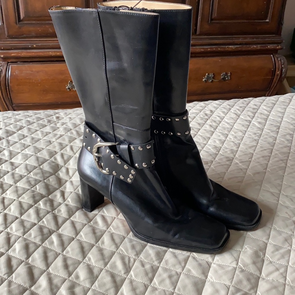 Antonio melani black heeled boots